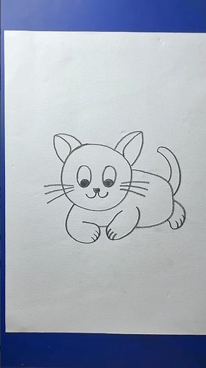 How to draw a cat with pencil step by step for beginners