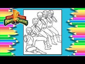 Power Rangers action heroes fun coloring page | How to color