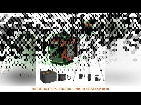 WEIDDW 4D 16 Lines Laser Level 360 Self Leveling with Tripod and suitcase 4x360° Cross Line Professi