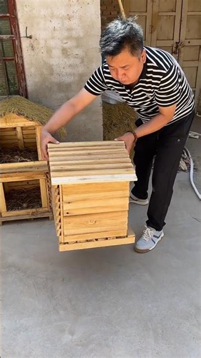 Handcrafted Chicken Houses | Thatched Roof + Eggs Inside #ChickenCoop#Nesting Box#Wooden Coop
