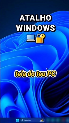 ATALHO do WINDOWS para BLOQUEAR a TELA 🔐💻 #shorts #windows #windows11