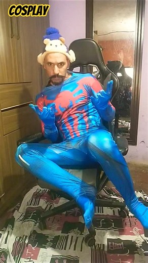 Vestindo roupa de homem aranha #spiderman