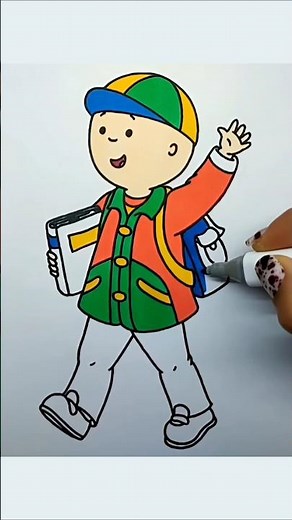 COLORING Caillou in Reverse | Fun Art For Kids