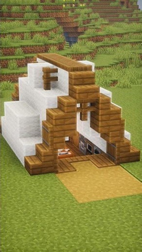 Minecraft Starter House Build Tutorial 🏠| Easy Survival Base Idea | #Minecraft