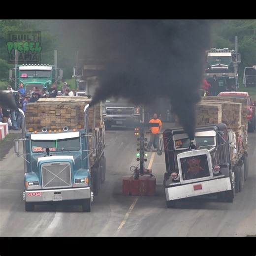 BUILT DIESEL MAFIA on Instagram: "Wild Freightshaker vs Nasty Peterbilt LOADED Uphill Semi Drag Racing. 2025 Great Lakes Big Rig Challenge."