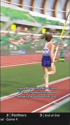 Hana Moll wins her second NCAA Championship and breaks the outdoor record 🤯