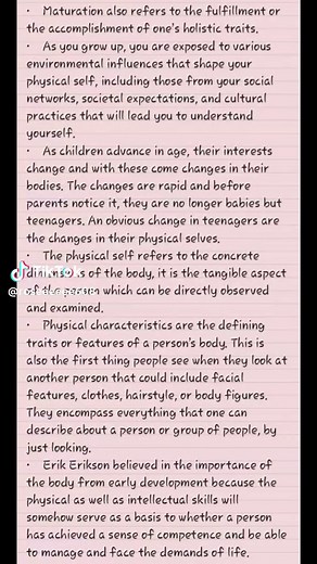 College Notes Compilation: Unpacking the Physical Self