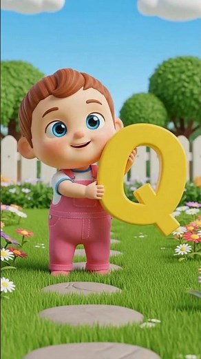 ABC Song for Kids (Q-V) | Fun Alphabet Nursery Rhyme | ABCD Learning Song #abcd #kidssongs #shorts