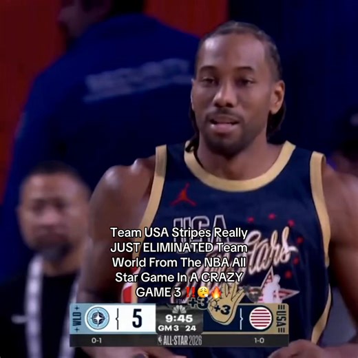 Team Stripes TAKES DOWN Team World IN AN AMAZING GAME Three In WHAT HAS BEEN NON STOP AWESOME BASKETBALL Today 🔥 || #allstar #nba #fypシ #viral #edit