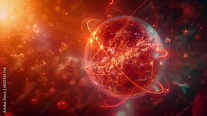 A brave explorer descends into the depths of an atom embarking on a tour of its subatomic landscape.