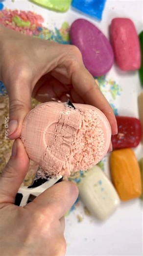 69K views · 660 reactions | Soap cubes. Asmr soap cutting. Satisfying video #soapcubes | Soap cutting asmr | Facebook