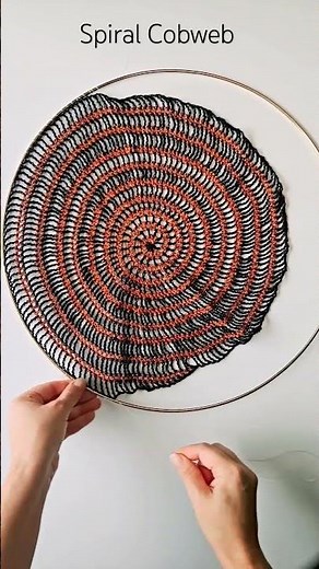 Spiral Cobweb 🕸 crochet pattern ‪@handmadebyraine‬