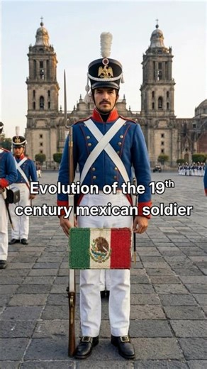 Evolution of the mexican soldier (19th century)