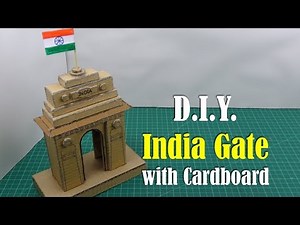 DIY: How to Make India Gate with Cardboard - School Project