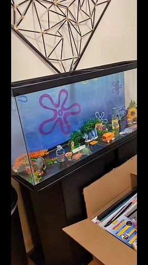 SpongeBob Themed Fish Tank Home Project