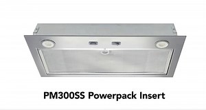 PM300SS | Broan® 21-Inch Custom Range Hood Power Pack, 300 Max Blower CFM, Stainless Steel