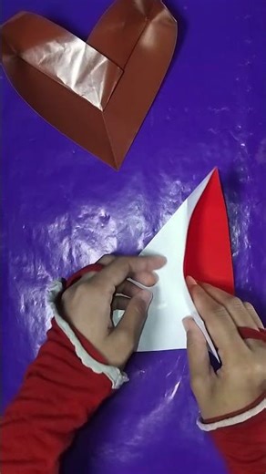ORIGAMI CURVED HEART| How To Make Origami Curved Heart! #origami #diy #creativity #creative #shorts