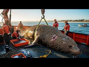 Rescuing a Giant Sea Lion: Epic 4K Wildlife Mission from Stranded to Freedom