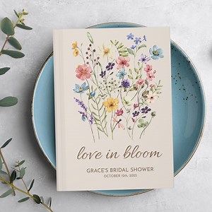 Love in Bloom Bridal Shower, Letters & Wishes Advice for the Bride, Bachelorette Party Custom Dear Bride Notebook - Etsy