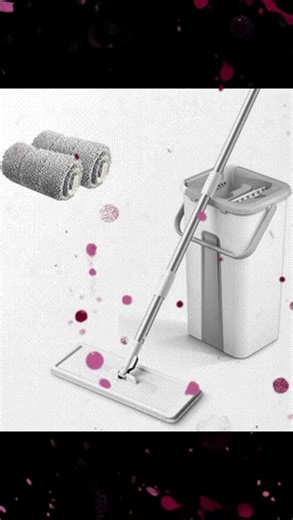 Mop Floor Squeeze Mop With Bucket – Hardwood & Wood Floor Rotary Scrubbing Mop For Easy Household Cl