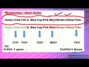 Colours of metal Ions || IGCSE chemistry|| short trick by Smith|| easy to find colours of compounds.