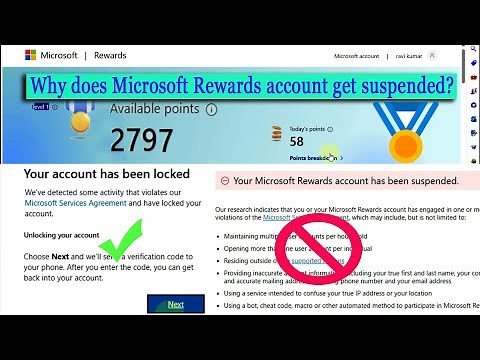 How to Unlock Microsoft account "your microsoft rewards account has been suspended"