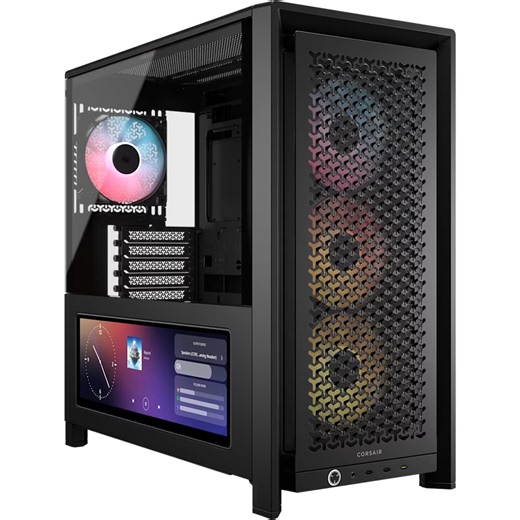 Corsair Frame 4000D LCD RS ARGB Premium Black Tempered Glass USB 3.2 E-ATX Mid Tower Kasa