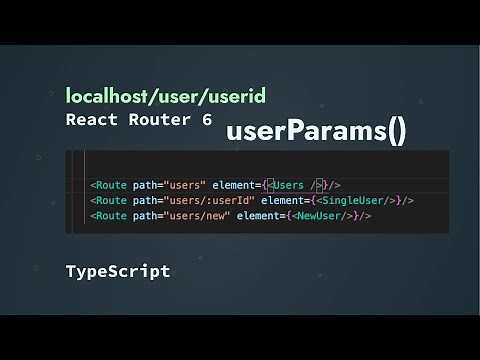 how to handle params in React Router V6 | Fetch API