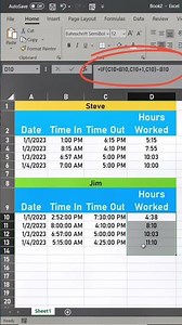 Excel tip to subtract hours and format time