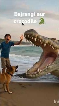 #bajrangi aur crocodile 🐊#shorts #video