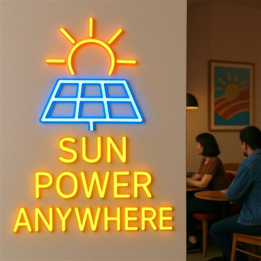 Solar System Installation Neon Sign. Offices of Companies That Install Solar Systems Light. Sun Power Anywhere Neon Decor. - Etsy