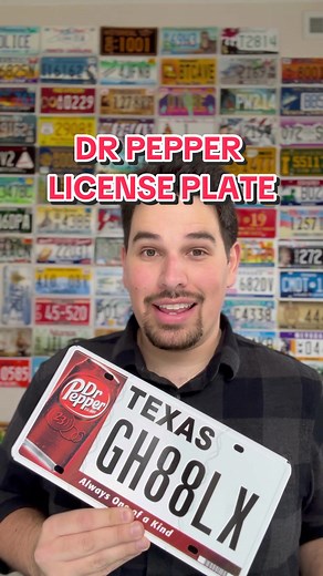Did you know that Texas once had a Dr Pepper license plate? 🥤 #foryoupage #fyp #licenseplatetok #texas