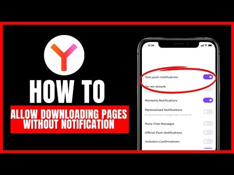 How to allow downloading pages without notification on Yandex Browser