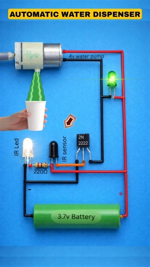Automatic Dispenser Water Circuit Electronic Project