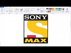 How to draw Sony Max logo in MS Paint step by step