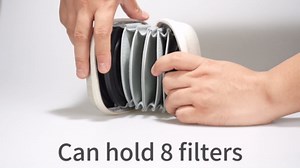 Durable 52/58/67/77/82/95mm Lens Filter Pouch Case for 8 Circular Filters Up to 95mm, Dustproof & Water-Resistant Camera Lens Filter Storage Wallet for ND UV CPL Filters