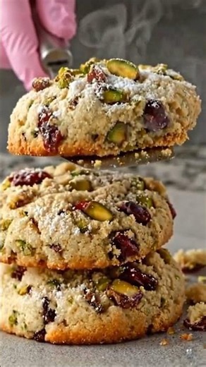 Mediterranean Cranberry Pistachio Shortbread Cookies 🍪✨ | Easy Gourmet Cookie Recipe