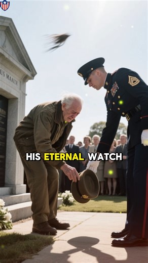 Old Marine Lost His Hat in the Wind at the Tomb — The Guard’s Response Stunned the Crowd Into Silence #EmotionalJourney #RealLifeStories #HealingThroughLove | Honor & Memory