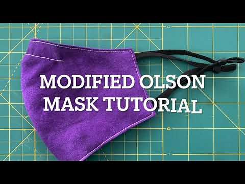 Modified Olson Mask Tutorial | Easy Pattern in EIGHT Sizes w/Ear Loops, Nose Wire, and Filter Pocket