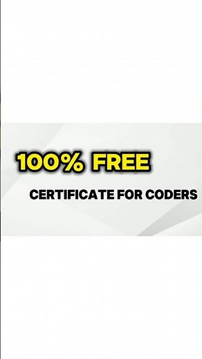 100% FREE certificates for coders 😱💻 #FreeCourses#FreeCertificate#CodingStudents#ComputerScience