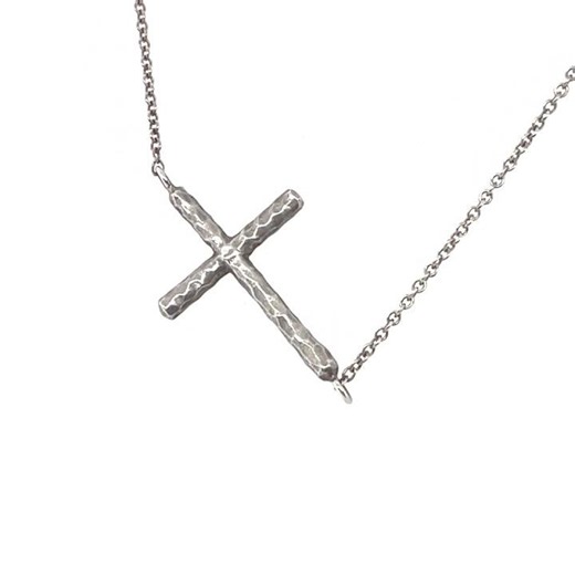 Tiffany & Co. Sterling Silver Hammered Cross Pendant by Paloma Picasso