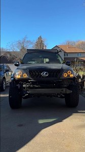 GX470 with DIY halo headlight #gx470 #gxor #lexus #v8 #2uzfe #prado120