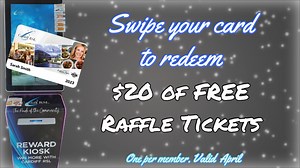Members - Redeem your Members Reward this month of $20 Free Raffle tickets. These can be used in our in club raffles during April. Wednesday, Friday & Saturday - Tickets 6pm Drawn 7pm Thursday & Sunday - Tickets 5:30pm Drawn 6:30pm | Cardiff RSL Club