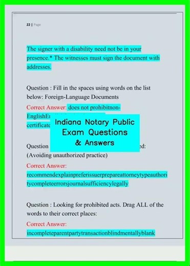 Indiana Notary Public Exam Questions & Answers video
