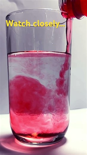 What Happens When Red Liquid Meets Water?