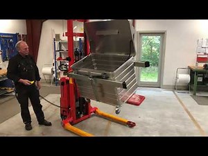 Steel container handled by specially developed Logitrans Rotator