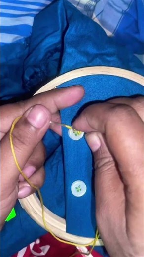 how to sew a designing button #shorts #shortvideo