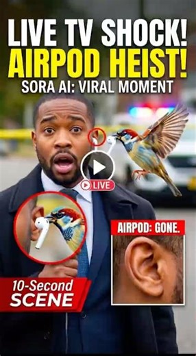 Bird Steals Reporter’s AirPod During LIVE News 😳🐦