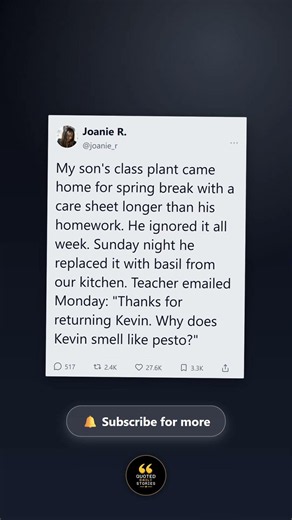 🌱 😬 Why Kevin smells like pesto after spring break