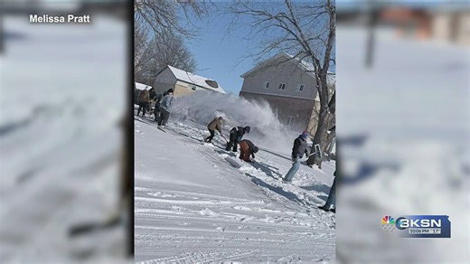 Newton youth sports teams clear sidewalks for neighbors in need